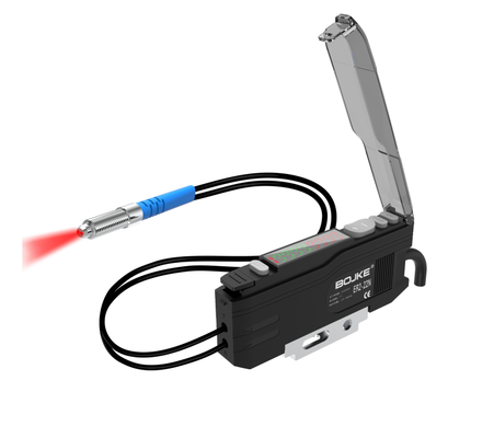 Plastic Digital Display Fiber Optic Amplifier Sensor Fast Respond