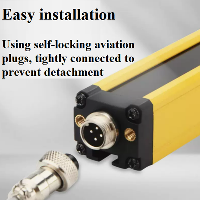 High Speed Industrial Safety Light Curtain Sensors 0-2.5m Range Beam Pitch 10mm 20mm 40mm