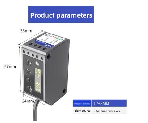 Industrial High Speed RGB Color Sensor IP66 Precise Detection Optical Sensor
