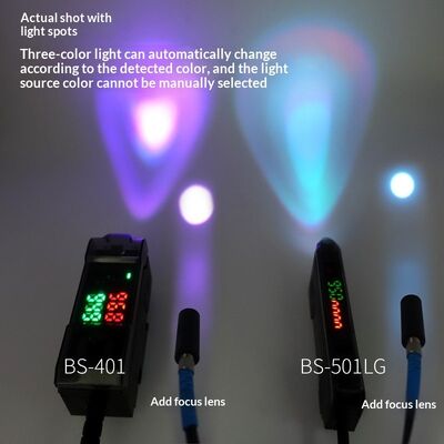 RGB Color Separation Fiber Optic Photoelectric Color Mark Sensor Switch LED Color Code Sensor
