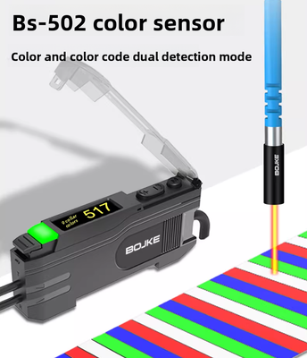 RGB Color Separation Fiber Optic Photoelectric Color Mark Sensor Switch LED Color Code Sensor