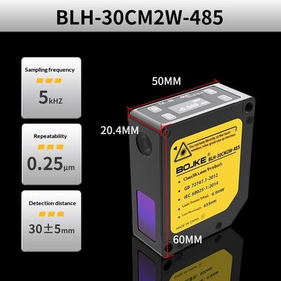 Laser Displacement Sensor 10μM Repeatability Analog RS-485 Laser Distance Measurement Sensor