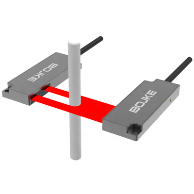 Sensing Range 2-10mm Optical Through-Beam Edge Sensor With Light Axis Alignment