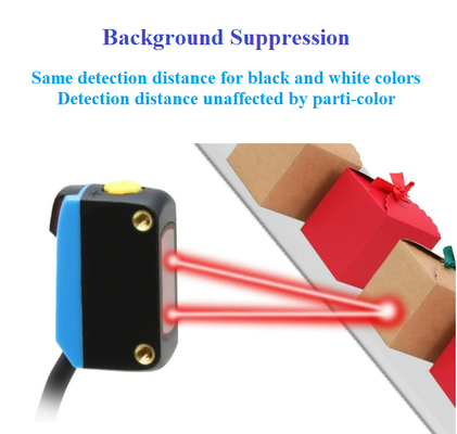 Background Suppression Photoelectric Sensor Switch For Position Measurement / Adjustment