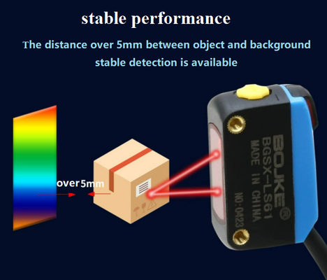 Background Suppression Photoelectric Sensor Switch For Position Measurement / Adjustment