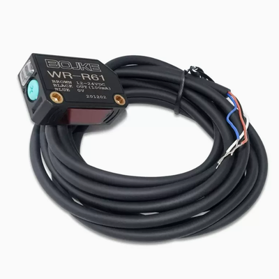 Square Retro Reflective Photoelectric Sensor NPN Output Fiber Optic Photoelectric Sensor