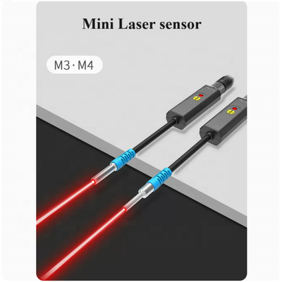 1mm Spot M3 M4 Through Beam Photoelectric Sensor Mini Small Diffuse Photoelectric Laser Sensor