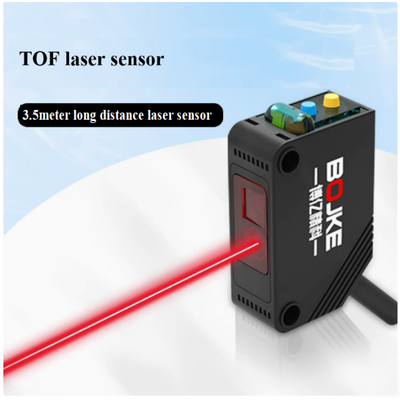 Long TOF Mini laser sensor , Laser Photoelectric Switch Sensor 3.5m Sensing Range
