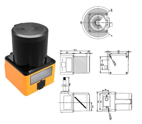 LiDAR Scanning Wall Barrier Sensor Robot Area Protection 0.1-5m Small Size 270 Wide Angle
