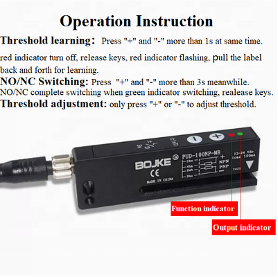 Manual Installation Special Sensors / Photo Electric Sensor For Label Machine