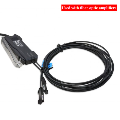 Wide Screen Fiber Optic Thru Beam Sensor Head Area Optical Sensors With Probes Cable