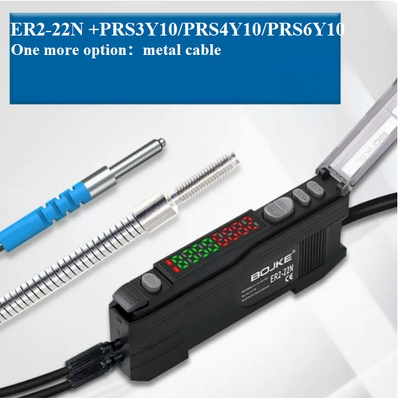 Plastic Digital Display Fiber Optic Amplifier Sensor Fast Respond