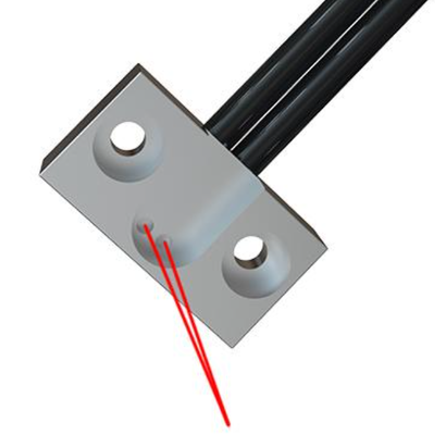 Reflective Optical Fiber Sensor Flat Plate Probe Fiber Optic Component